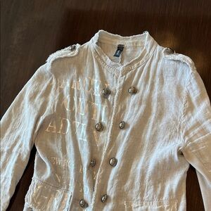 Light gray linen Women's Jacket new without tag